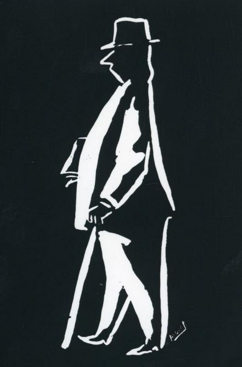 Fotografia di una caricatura di Giovanni Ansaldo