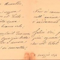 Lettera per la sposa Emma Ramorino , 02-05-1894