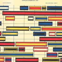 Copertina - aspetto grafico di un problema di Ricerca Operativa, gennaio - febbraio 1957, anno V, n. 1